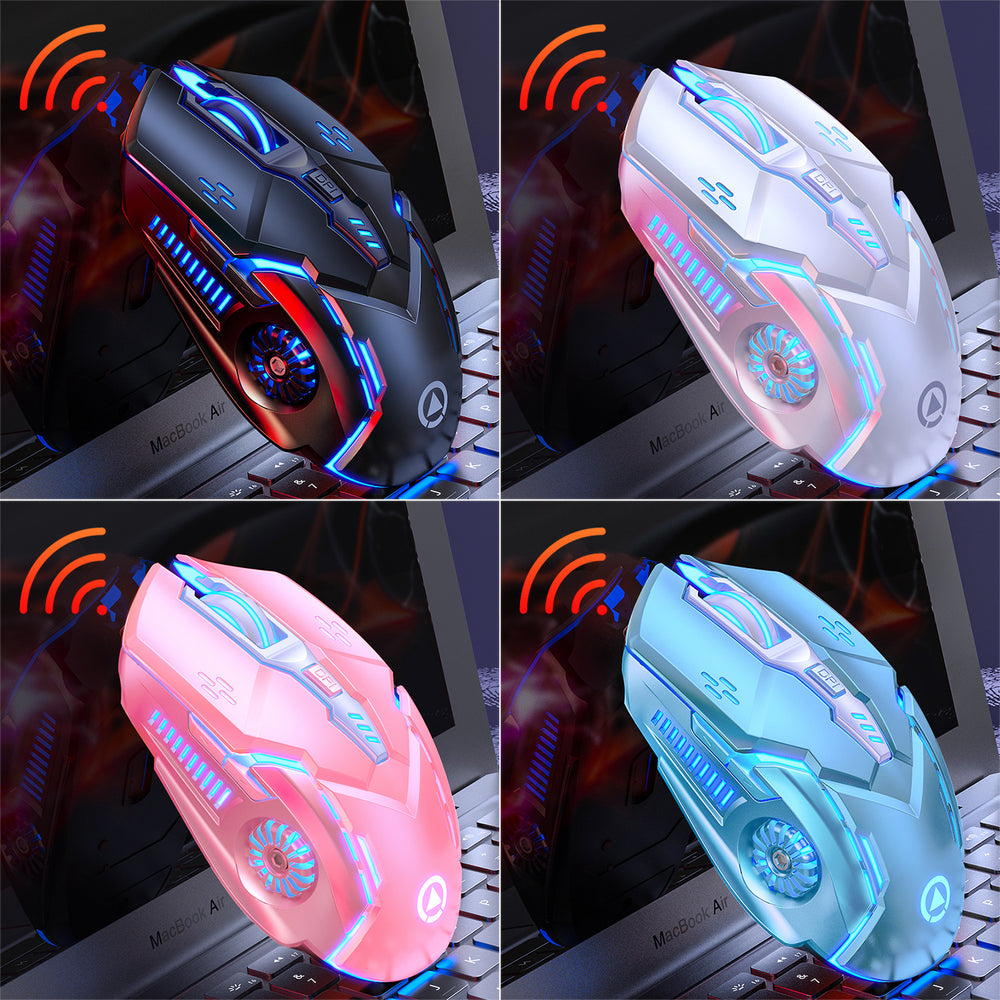 Silver sculpt a9 illuminated silent gaming wireless mouse - pink edition for laptops - cross-border private mold wholesale