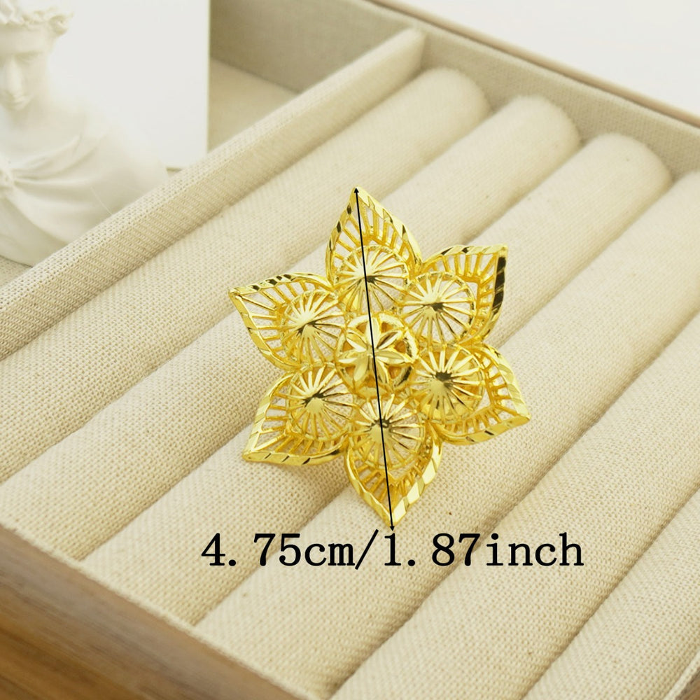 new arrivalflorals leaf design rotate flower fashion cut out ring bridal wedding birthday party gift