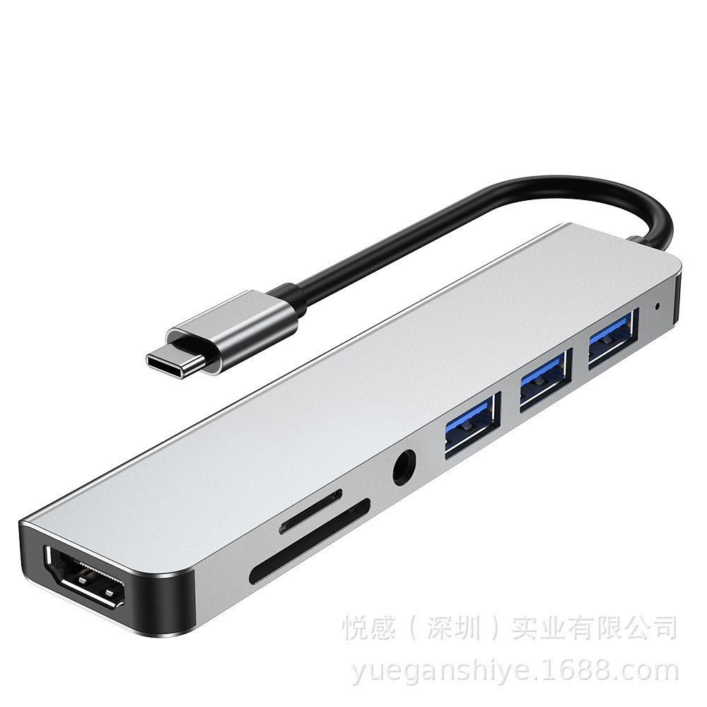 type-c to usb 3.0 hub, 7-in-1 expansion dock for tablets and laptops