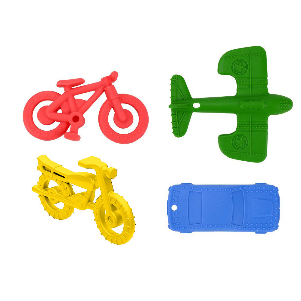 Cross-border 's new baby transportation, tooth grinding sticks, baby soothing toys, food-grade silicone toothpaste