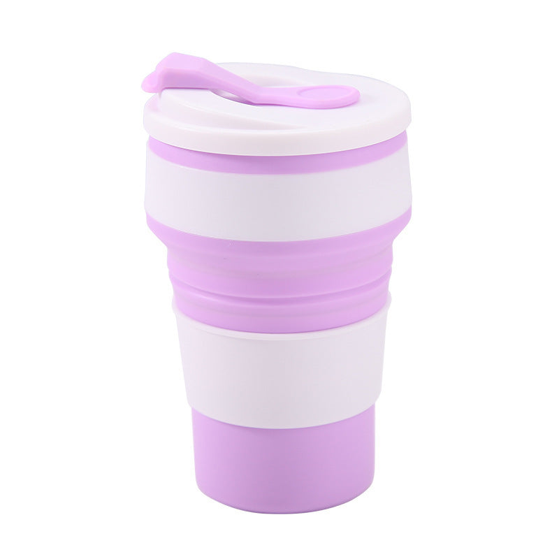 Cross-border silicone water cup travel outdoor portable folding cup easy cup high value coffee cup FCM camping
