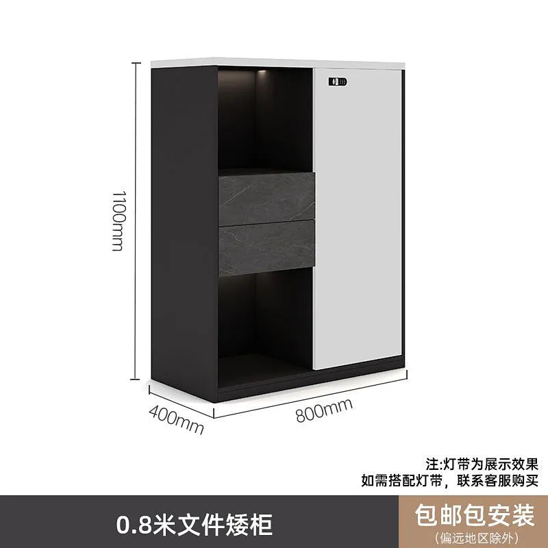 Office file cabinet wooden storage cabinet with lock information cabinet partition miscellaneous storage cabinet floor cabinet low cabinet combination