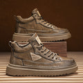 Men's martin boots: new 2025 autumn collection - high-top, british retro, fashionable casual leather shoes for men - thick sole, height increasing