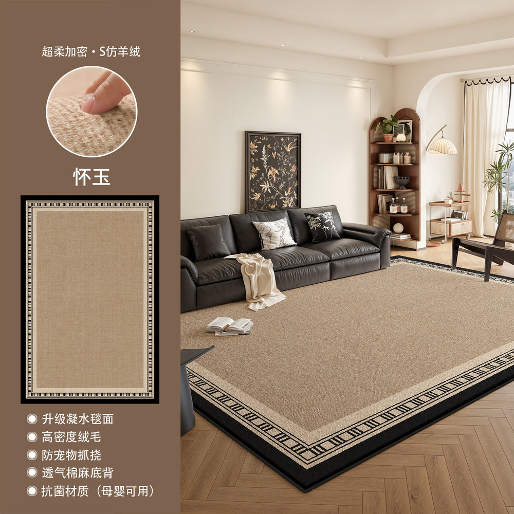 Vintage rug for living room, mid-century modern home rug, thickened waterproof and stain-resistant bedroom bedside rug, large area full coverage