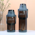 Jingle large capacity plastic water bottle with straw - portable, leak-proof, extra-large water bottle for men and women, perfect for outdoor use