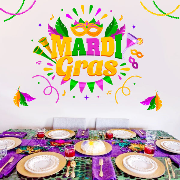 Cross-border  Foreign Trade Brazil Carnival Party Decoration Theme Stickers Family Party Wall Decoration Stickers