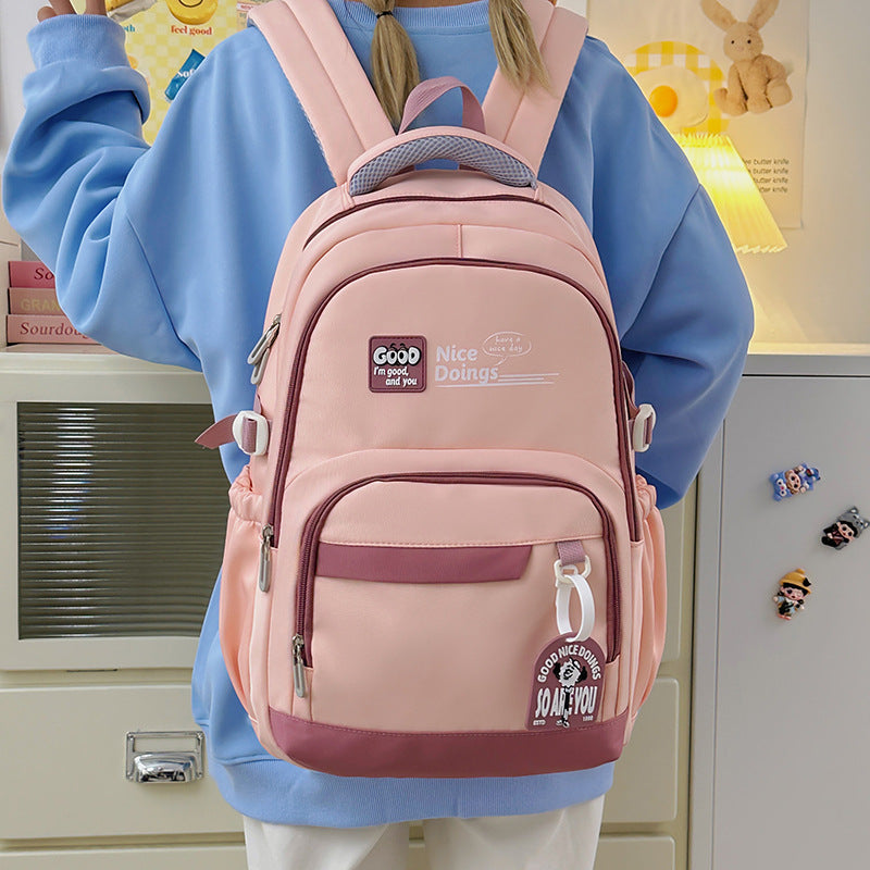 Spot large capacity backpack new fashion trend versatile backpack backpack college student nylon bag wholesale