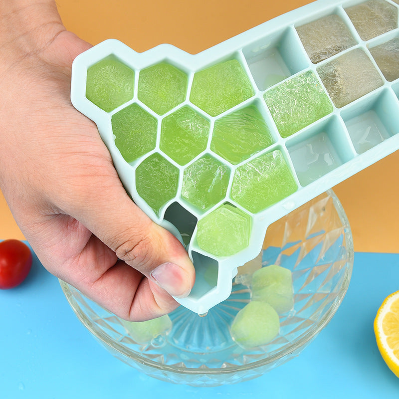 30 grid food grade silicone ice grid with cover large capacity homemade honeycomb silicone ice box mold creative bone ice grid
