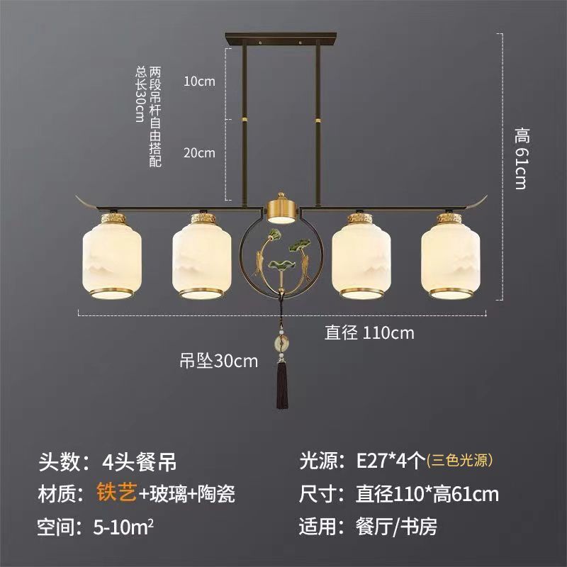 New chinoiserie chandelier living room lamp chinese style zen restaurant hotel booth room lamp for home downward chinoiserie lamps