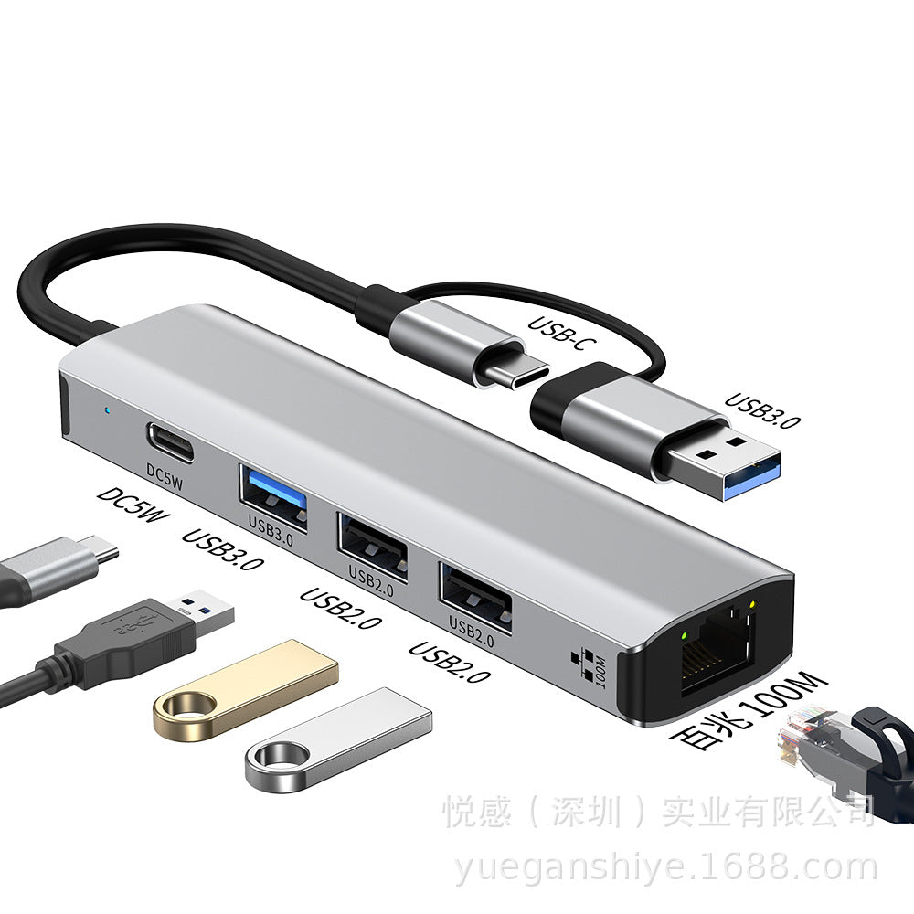 Factory direct rj45 ethernet adapter, 100mbps type-c to ethernet cable, gigabit 3.0 hub, usb to ethernet port