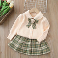 Girls' sweater jk set - new autumn  collection: stylish two-piece princess dress outfit for little girls