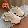 Dad shoes for women 2026fall and winternew arrivalfleece-linedthick soleheight-increasing sneakerseasiest for matchcasualwhite shoesheattech cotton shoes