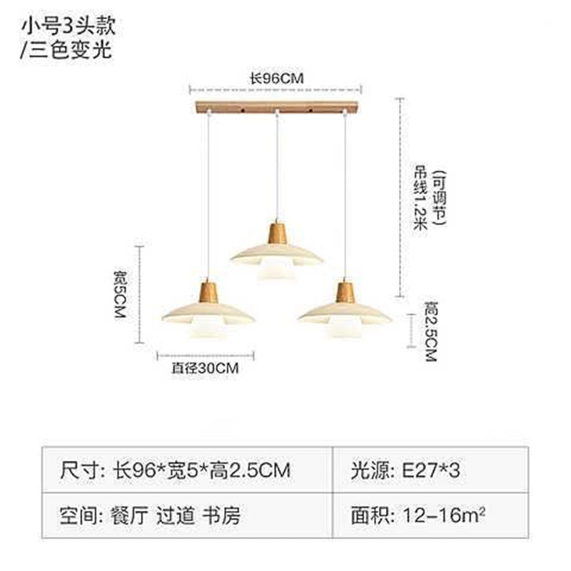 Japanese style restaurant chandelier casual modern dining table bar lamp log style bedroom study lamp scandinavian flying saucer small