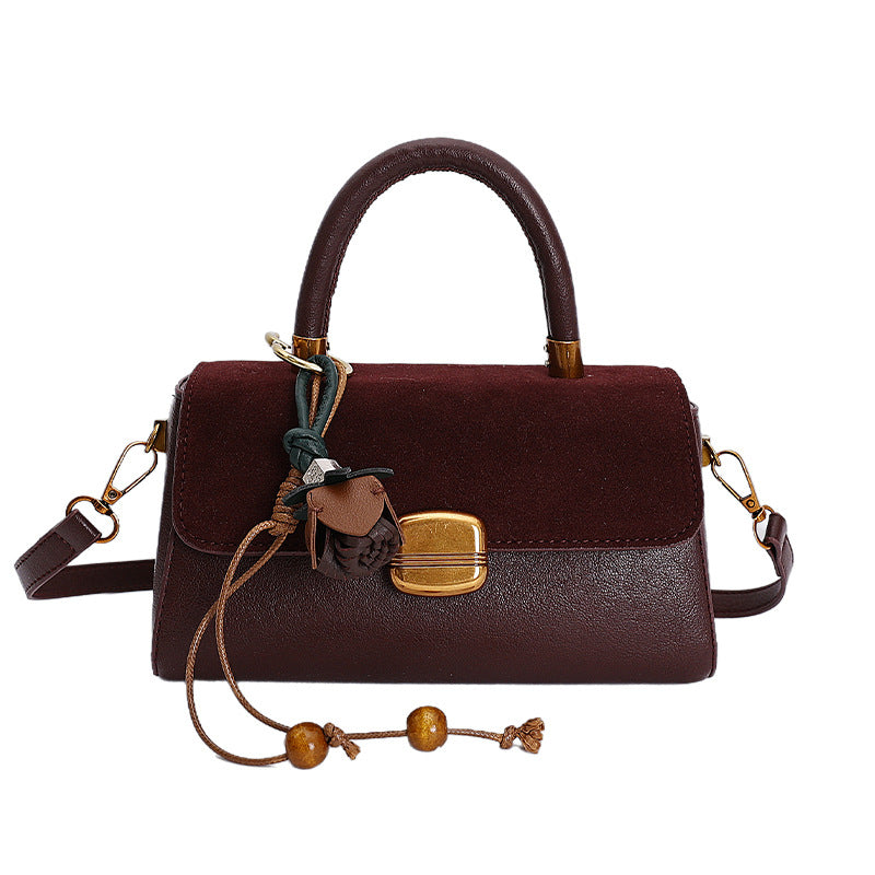 new 2025 autumn shoulder bag - minimalist and stylish small square bag in trendy "maillard" colors - versatile crossbody bag