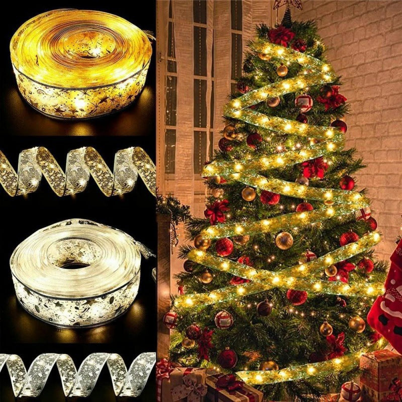 led christmas ribbon light flashing string light birthday gift box light gypsy room arrangement closet decorative light