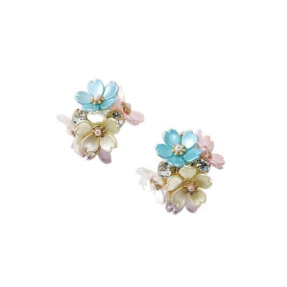 Capture the spring vibes: dopamine-colored floral earrings - women's luxury, high-end, and exquisite stud earrings - wholesale