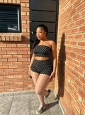 White tube top two piece set