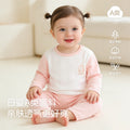 Baby two-piece pajama set - summer long sleeve air conditioning suit - lightweight summer loungewear for babies