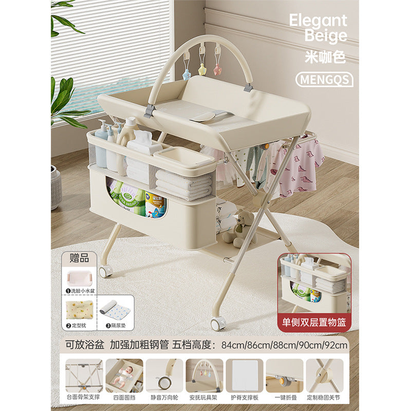 Changing table, baby care table, diaper changing table, newborn bathing & massage table, foldable multifunctional
