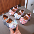 Girls' princess shoes, baby girl leather shoes, new summer soft-soled children's shoes, kids' shoes, baby sequin bow shoes