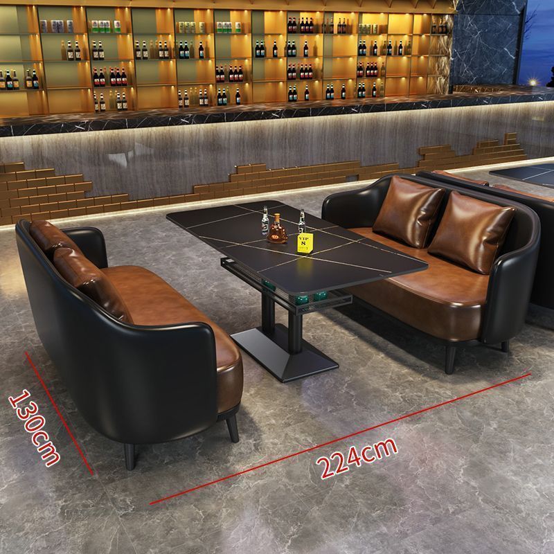 Bar booth sofa cafe western restaurant clear bar table music dining bar bistro dining table and chair combination cp