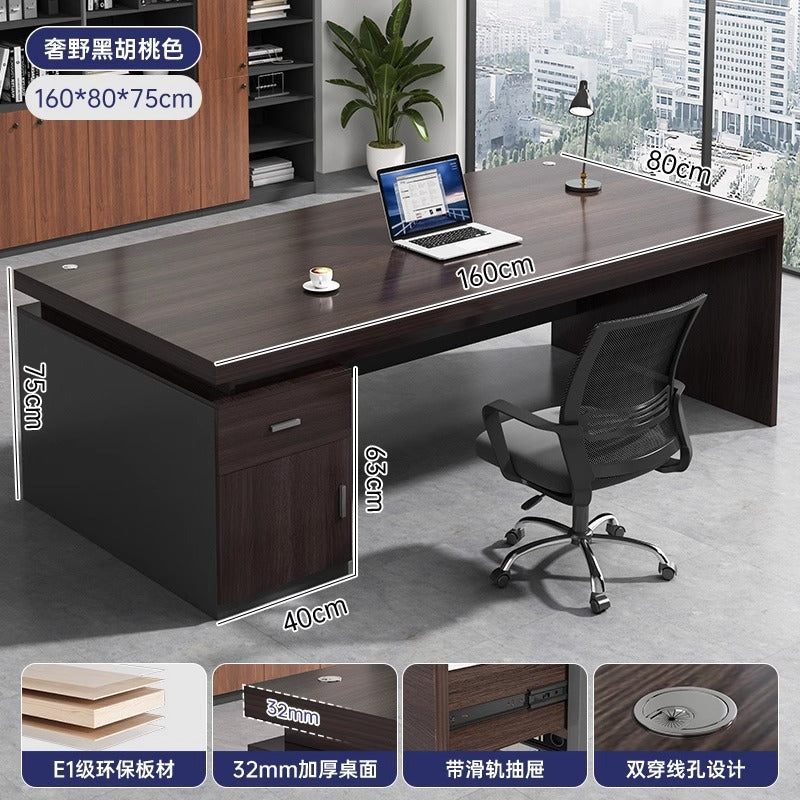 Desk Boss Table Single Desktop Office Table and Chair Combination Staff Desk Light Luxury Home Computer Desk