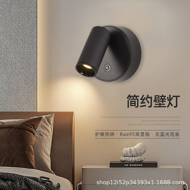 Wireless rechargeable wall light - magnetic spotlight, night light, no-drill installation, bedroom bedside reading light, wash wall lamp