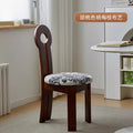 Key chair walnut color [plum flower cushion]