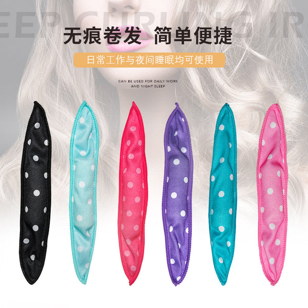 Polka Dot Hair Roll Lazy Pear Blossom Head Bangs Roll Traceless Big Wave Hair Curler Sleeping No Heat Curling Iron