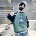 Boys' long-sleeve t-shirt,  new style, stylish boy's spring/autumn base layer, 8-count sweatshirt, children's spring outfit, t-shirt top