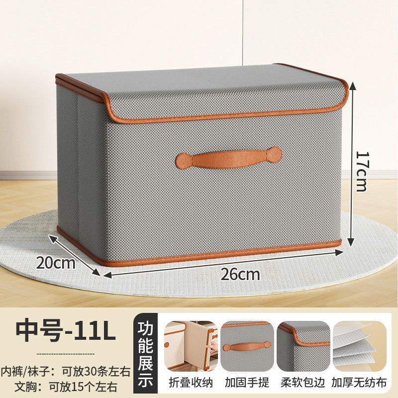 Clothes storage box Household wardrobe underwear Foldable storage box Organizing box Clothes quilt with lid Large capacity
