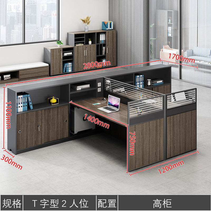 Saint li staff office desk and chair set - minimalist modern computer desk, office financial partition desk