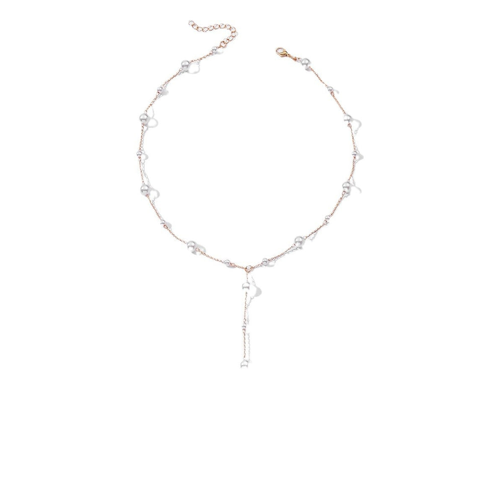 Pearl necklace wholesale fashion cross-border jewelry women's autumn and winter fashion easiest for matchniche styleaccessible luxury tassel sweater chain long
