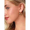 Stainless steel new earrings - european and american trendy fashion earrings, hollow, extra large, ultra-lightweight, statement, elegant, high-end, versatile