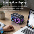 Transformers y02max wireless bluetooth speaker with rgb lighting, dual speakers, subwoofer, tws, outdoor desktop speaker