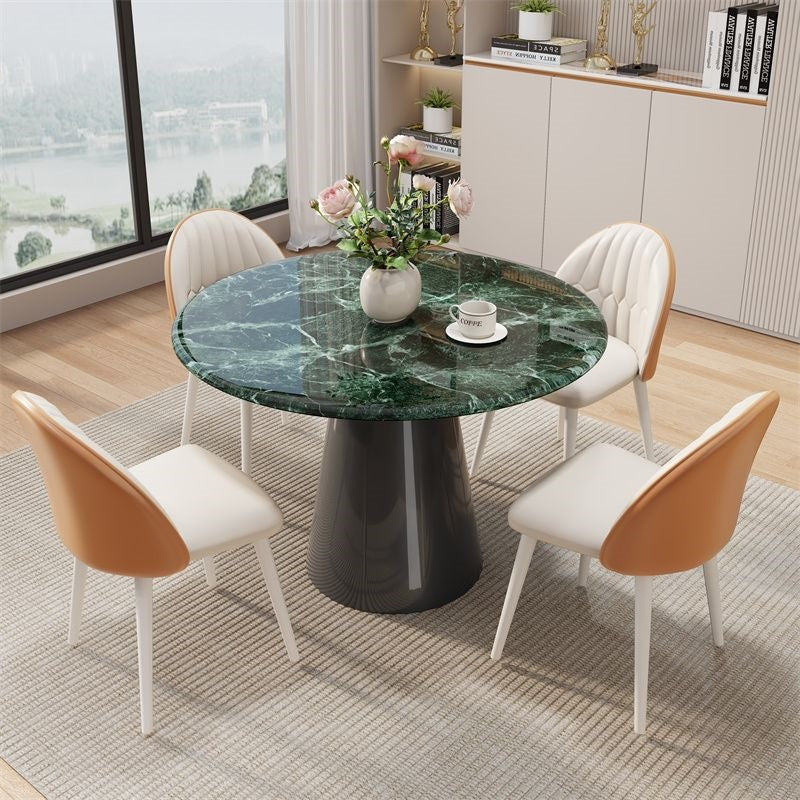 European-style high-end microcrystalline stone slab tabletop commercial negotiation table and chair combination for home restaurant table popular instagram style
