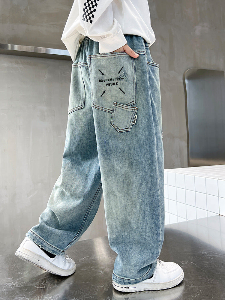 Boys' jeans - spring/autumn collection - new  trendy street style for older boys and teens - kids' denim pants