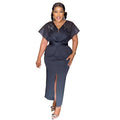 supply  fashion non-elegantwork clothingpure color mid-waistdress special price