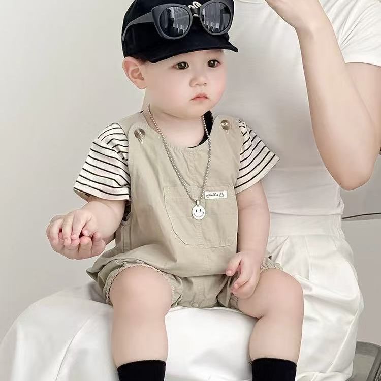 Summer new arrivals: baby & toddler striped outfit set - summer clothes, overalls, two-piece set, romper, and loungewear