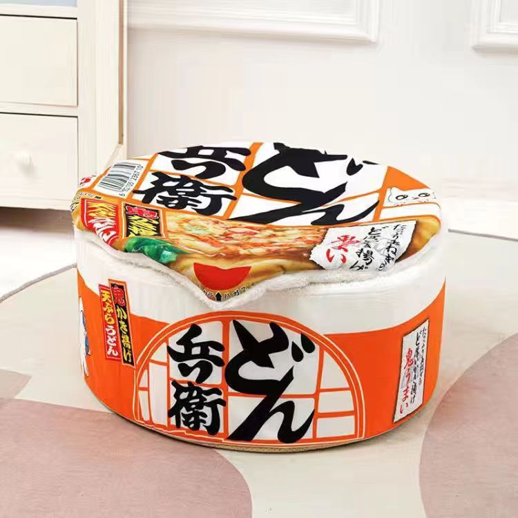 Influencer-approved instant noodle cat bed - enclosed, warm, plush cat/dog bed - japanese style, fleece-lined, removable & washable cat house supplies