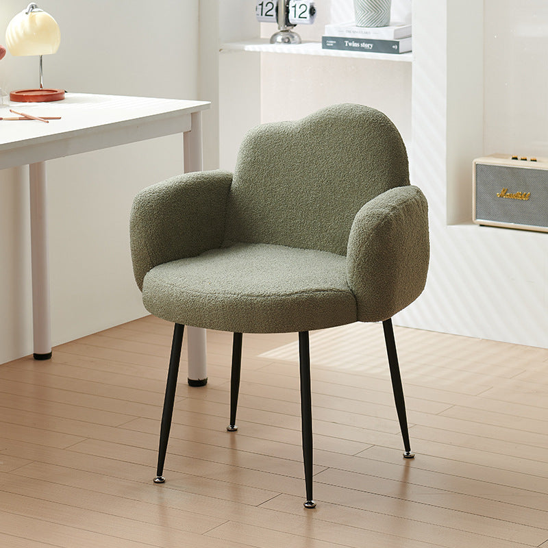 Customized bedroom makeup chair for home girls cloud chair wholesale plaid manicure back chair casual office chair
