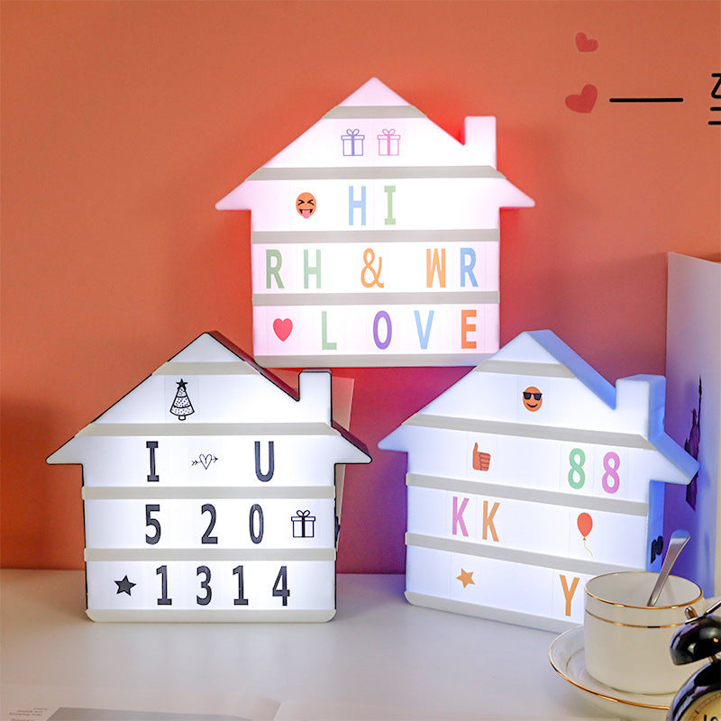 Cross-border LED light box love light box card English letter DIY luminous light box arrangement home decoration small ornament