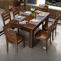 Quwang solid wood dining table and chair combination rectangular casual western dining table small apartment dining table chinoiseriefor home dining table