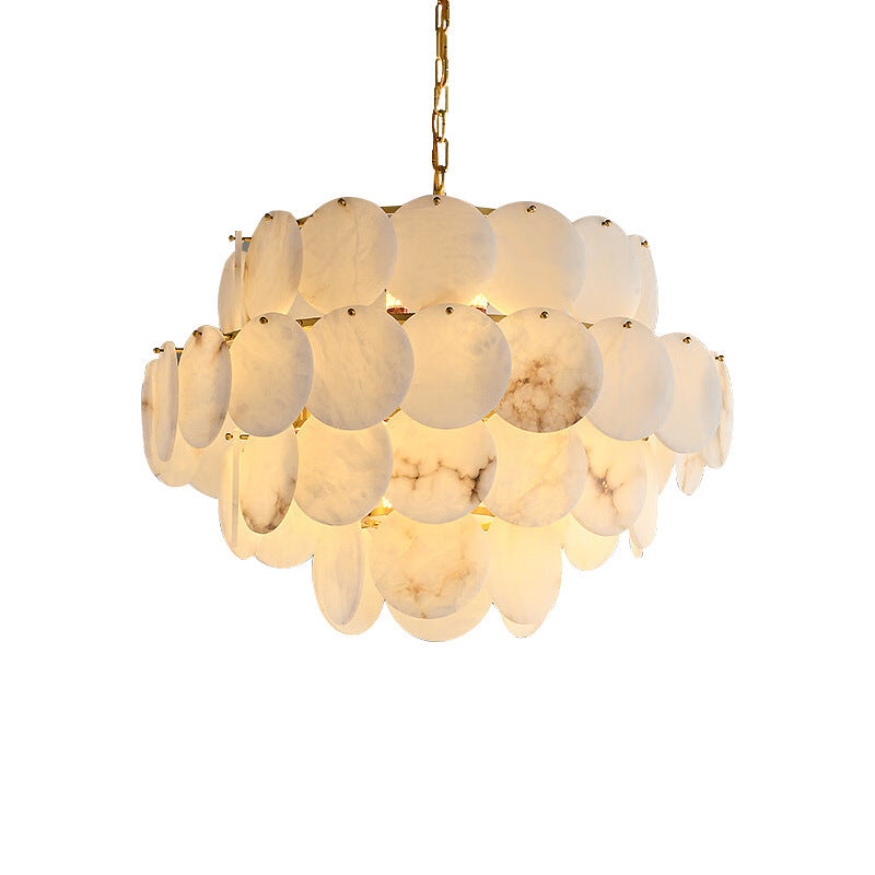 natural marble living room chandelier modern style villa lighting all copper wall lamp accessible luxury spanish import french style