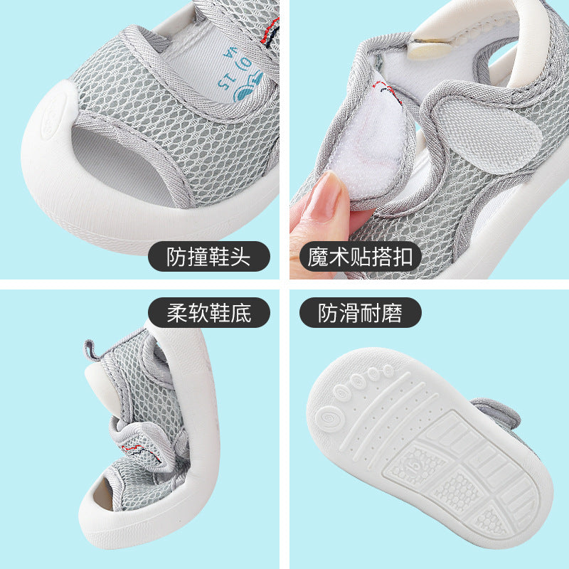 Yidian baby cloth sandals women's summer infant shoes new arrival toddler shoes one year old men's soft bottom