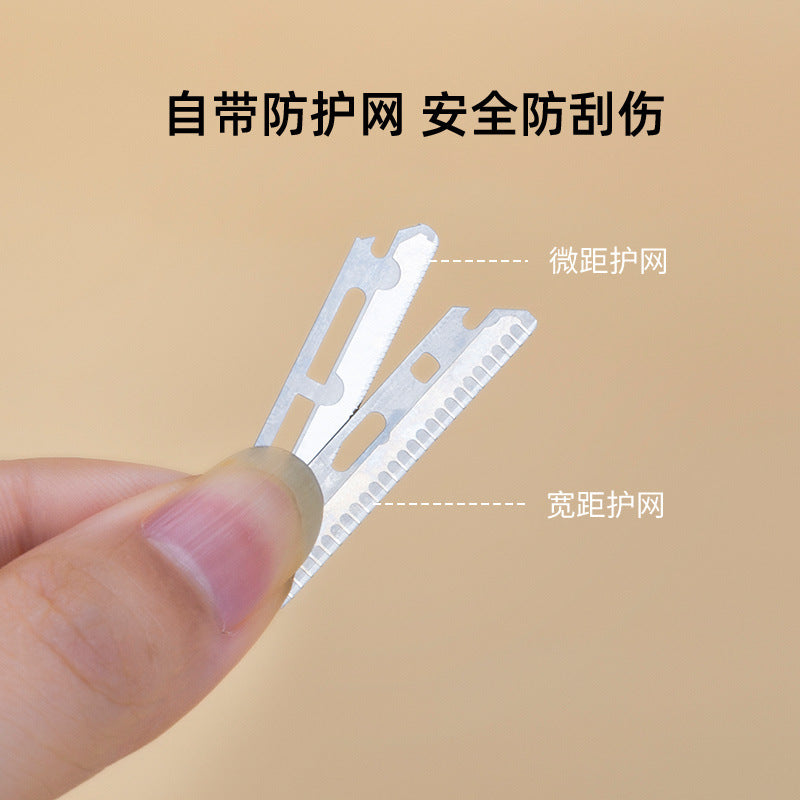 10 pieces of decorative eyebrow blades, wide-distance macro eyebrow trimming blades, stainless steel blade eyebrow shaving blades, in stock wholesale