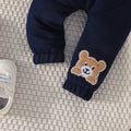 cross-border e-commerce children's wear: new autumn/winter cartoon letter hat bear embroidered hoodie and pants two-piece set