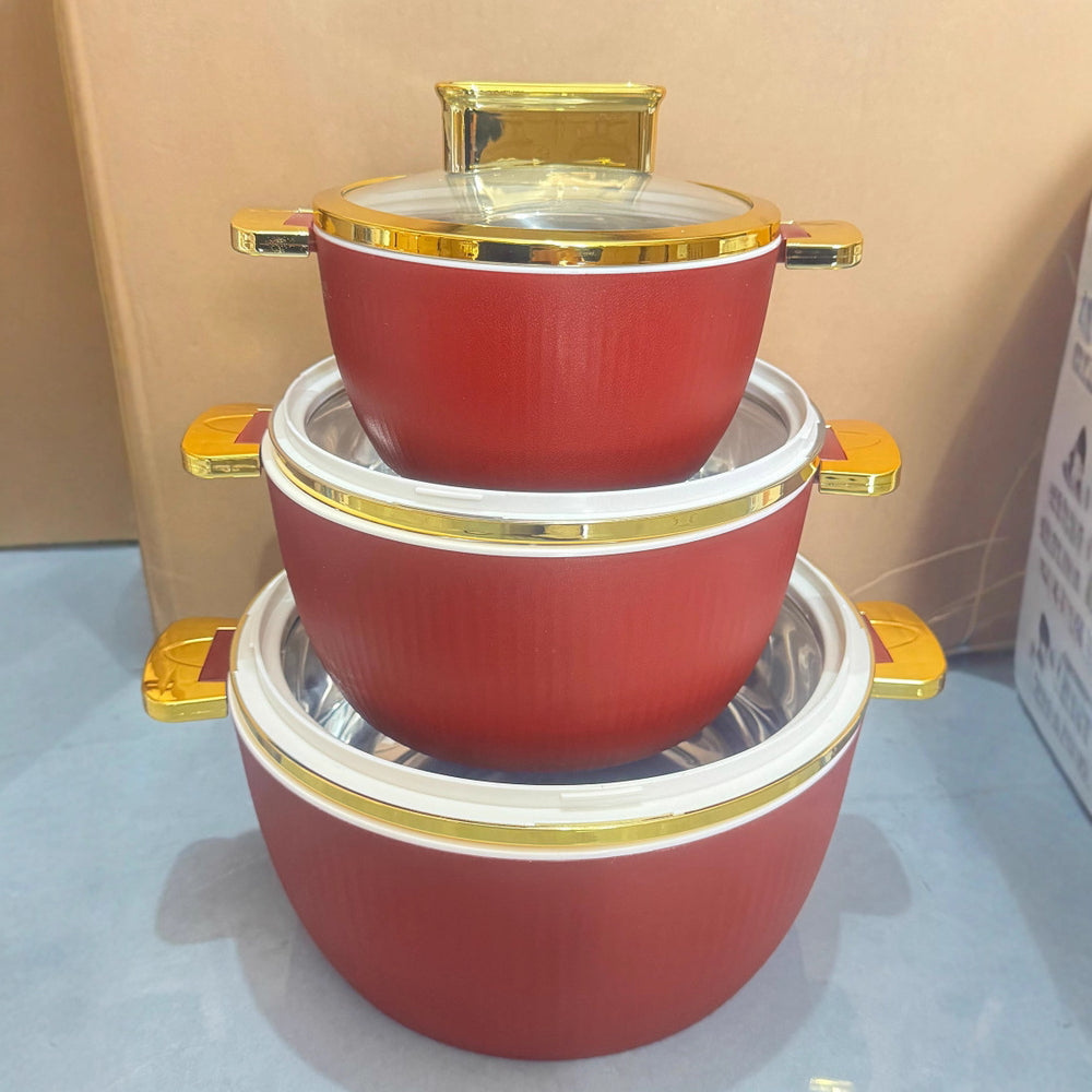 1setfoodwarmer cross-border hot-selling factory direct sales fresh-keeping lunch box thermal insulation bucket golden handle high-grade stainless steel