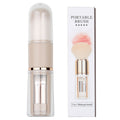 Su ji lian magic cube brush - retractable, multi-functional, portable makeup brush set: includes powder brush, foundation brush, and powder puff - all-in-one makeup tool