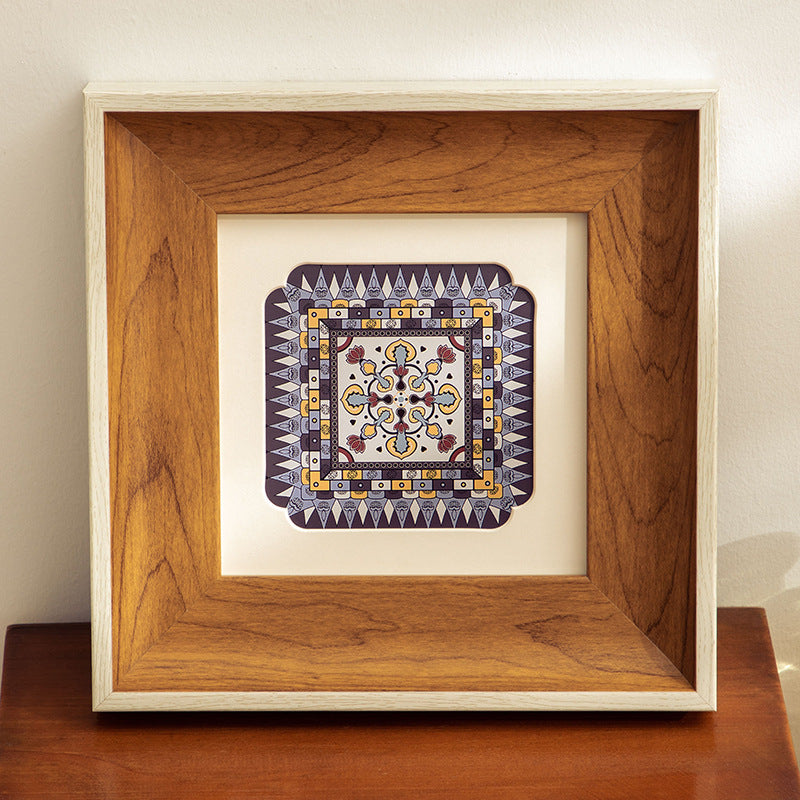 DIY Song Jin pearl painting photo frame setting table handmade cardboard salon team building warm-up picture frame 8 inch wall hanging handmade gift